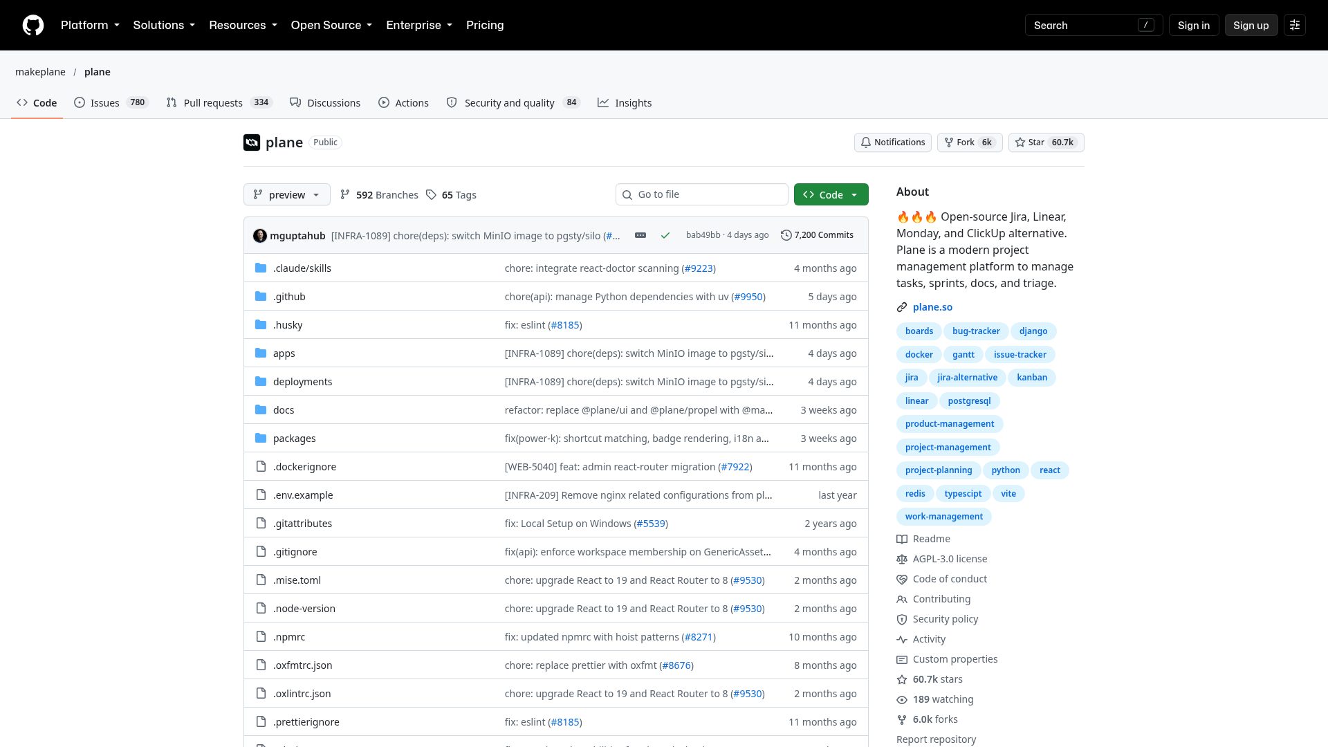 Plane on GitHub