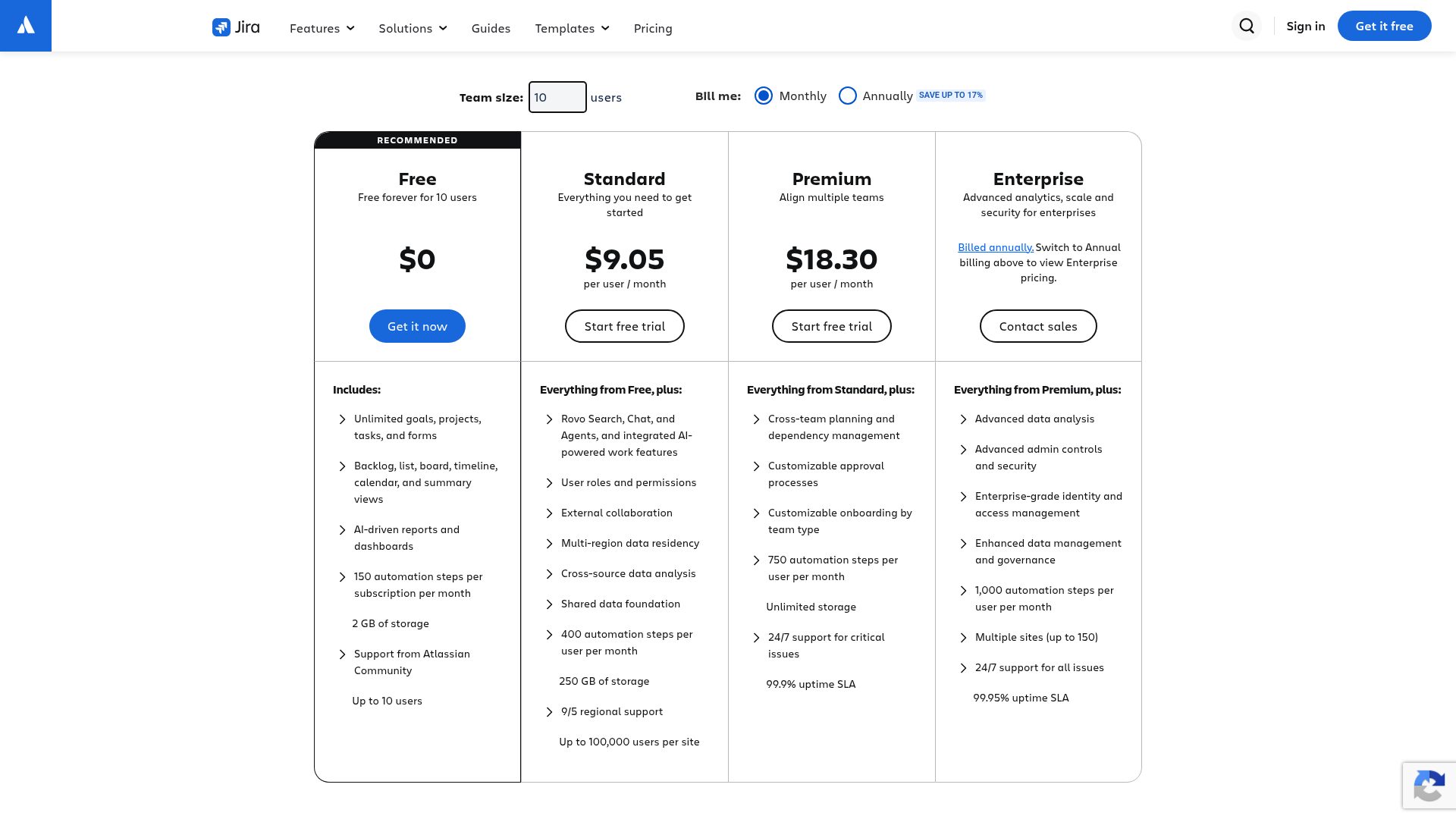 Jira pricing