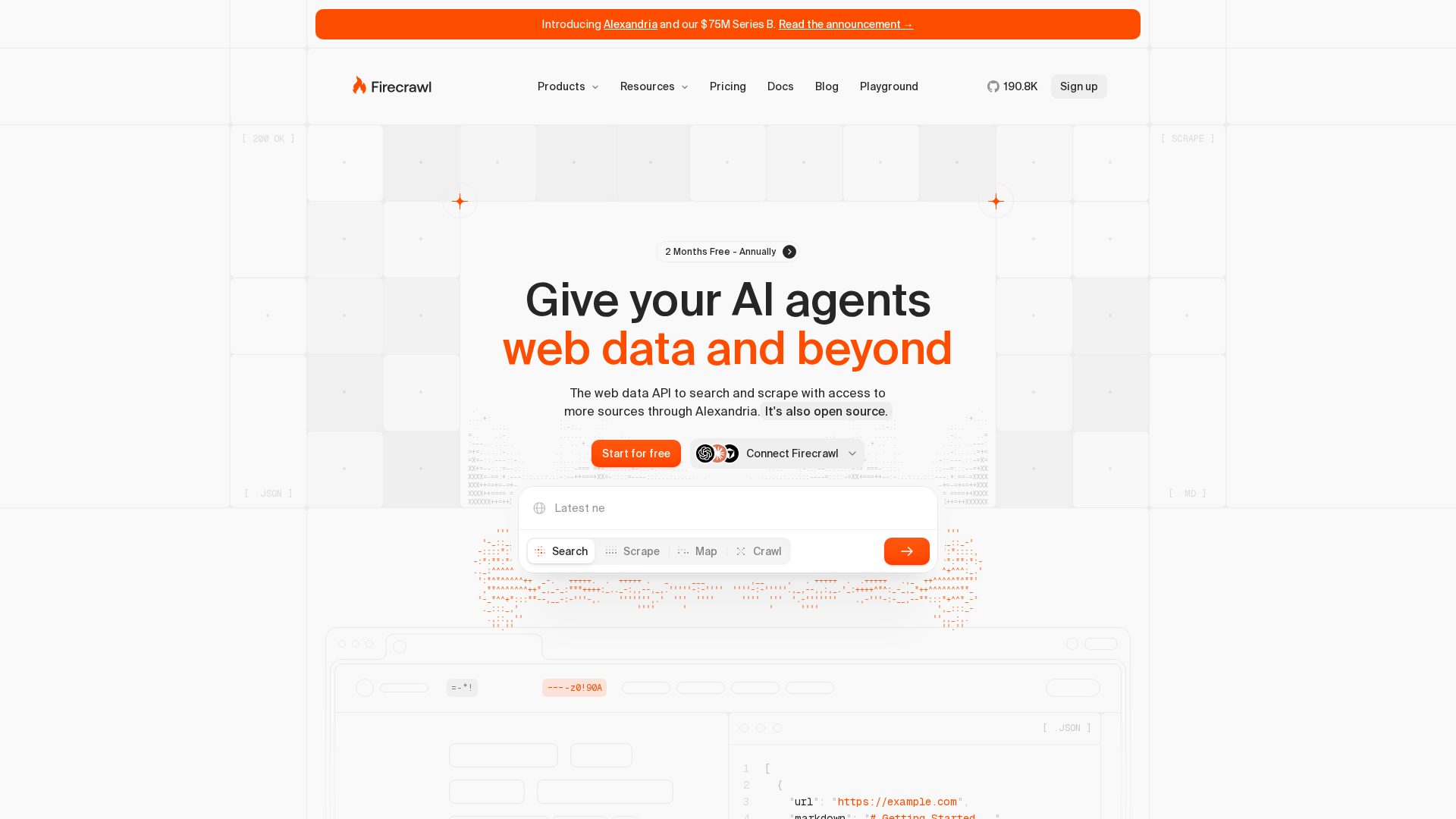 Firecrawl homepage